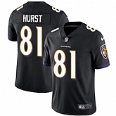 Nike Men & Women & Youth Ravens 81 Hayden Hurst Black Alternate NFL Vapor Untouchable Limited Jersey,baseball caps,new era cap wholesale,wholesale hats